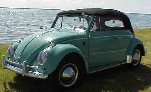 VW Beetle 1963 convertible Vanguard dual carb