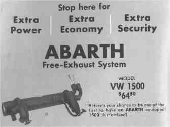 advertising 60's abarth exaust