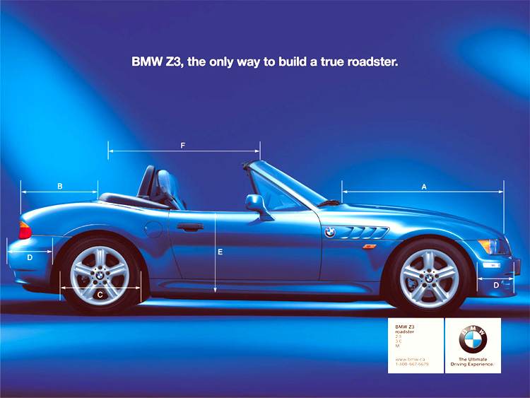 1998 BMW Z3 M Brochure advertising print paper